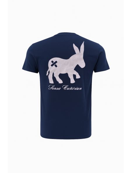 SENSATSHIRTMBLU Camiseta Classic Logo Hombre Blue Navy - Fabbrica Ski Sises Biella