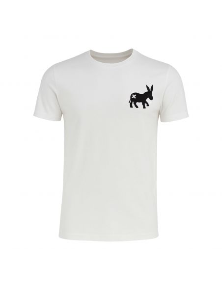 SENSATSHIRTMSTBIANCA Mann Classic Logo T-shirt White/Black - Fabbrica Ski Sises Biella