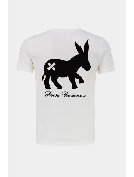 SENSATSHIRTMSTBIANCA Mann Classic Logo T-shirt White/Black - Fabbrica Ski Sises Biella