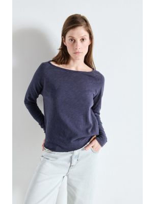 AMERICAN VINTAGE Maglia Sonoma Donna Navy Blue Vintage - Fabbrica Ski Sises Biella