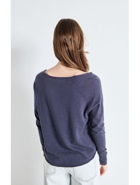AMERICAN VINTAGE Maglia Sonoma Donna Navy Blue Vintage - Fabbrica Ski Sises Biella