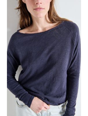 AMERICAN VINTAGE Maglia Sonoma Donna Navy Blue Vintage - Fabbrica Ski Sises Biella