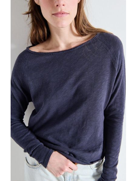 AMERICAN VINTAGE Maglia Sonoma Donna Navy Blue Vintage - Fabbrica Ski Sises Biella