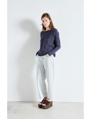 AMERICAN VINTAGE Maglia Sonoma Donna Navy Blue Vintage - Fabbrica Ski Sises Biella