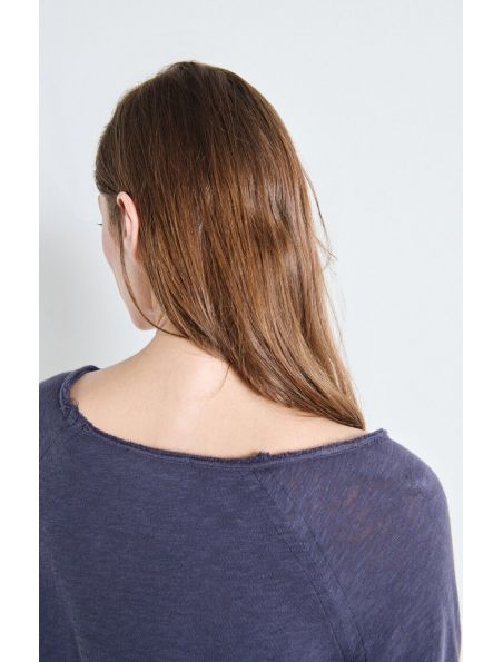 AMERICAN VINTAGE Maglia Sonoma Donna Navy Blue Vintage - Fabbrica Ski Sises Biella