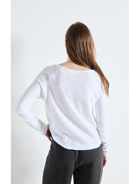 AMERICAN VINTAGE Maglia Sonoma Donna White - Fabbrica Ski Sises Biella