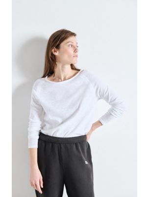 AMERICAN VINTAGE Maglia Sonoma Donna White - Fabbrica Ski Sises Biella