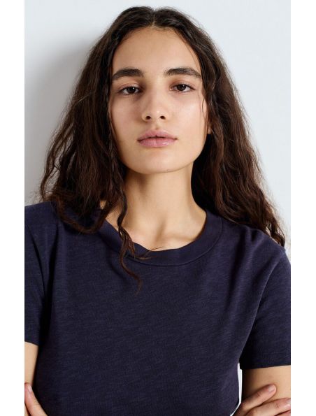AMERICAN VINTAGE T-shirt Sonoma Donna Navy Blue Vintage - Fabbrica Ski Sises Biella