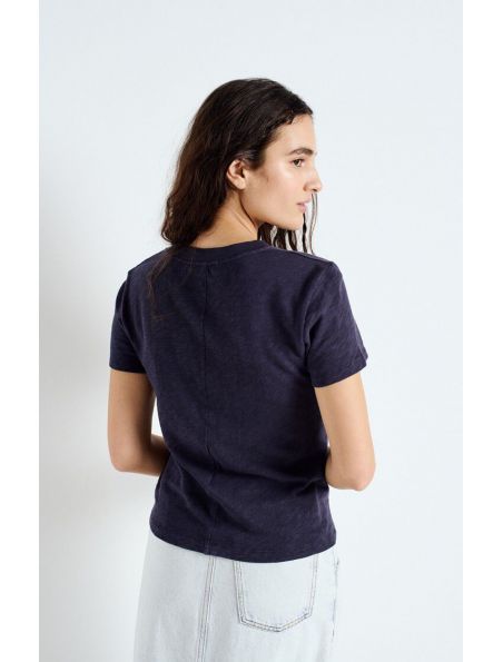 AMERICAN VINTAGE T-shirt Sonoma Donna Navy Blue Vintage - Fabbrica Ski Sises Biella