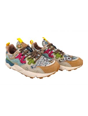 FLOW0012017817472E02 Frau Yamano 3 Jaquard Turnschuhe Cream/Beige/Orange - Fabbrica Ski Sises Biella