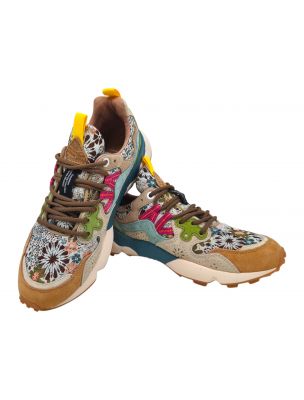 FLOW0012017817472E02 Frau Yamano 3 Jaquard Turnschuhe Cream/Beige/Orange - Fabbrica Ski Sises Biella