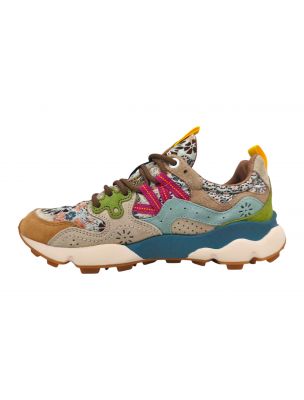 FLOW0012017817472E02 Frau Yamano 3 Jaquard Turnschuhe Cream/Beige/Orange - Fabbrica Ski Sises Biella