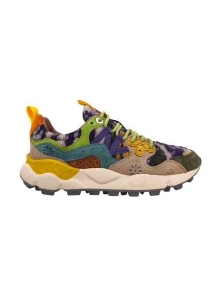 FLOW0012017817301B45 Frau Yamano 3 Teddy Turnschuhe Grey/Taupe/Dark Green - Fabbrica Ski Sises Biella