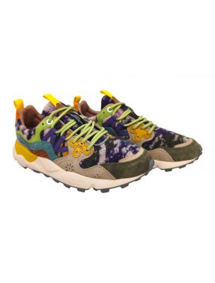 FLOW0012017817301B45 Frau Yamano 3 Teddy Turnschuhe Grey/Taupe/Dark Green - Fabbrica Ski Sises Biella