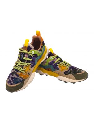 FLOW0012017817301B45 Frau Yamano 3 Teddy Turnschuhe Grey/Taupe/Dark Green - Fabbrica Ski Sises Biella