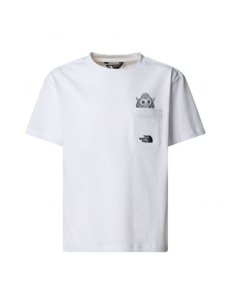 NORTNF0A8EAKFN41 Boy Oversize T-shirt White - Fabbrica Ski Sises Biella