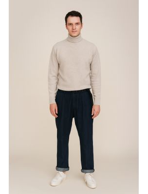 WHIT25WSU66341037 Men's Greg Jeans Trousers Denim Blue - Fabbrica Ski Sises Biella