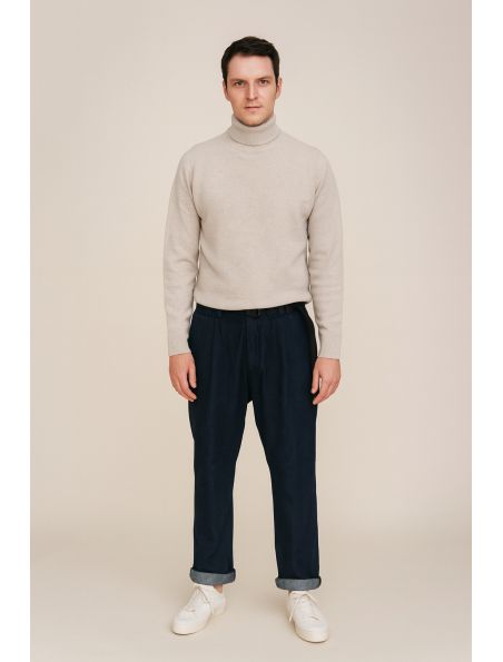 WHIT25WSU66341037 Men's Greg Jeans Trousers Denim Blue - Fabbrica Ski Sises Biella