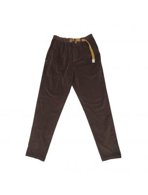 WHIT25WSU6618181 Men's Greg Velluto Trousers Brown - Fabbrica Ski Sises Biella