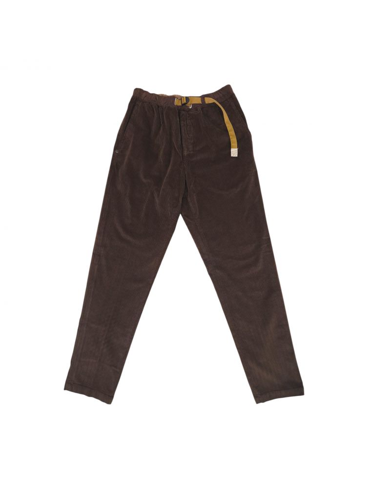WHIT25WSU6618181 Men's Greg Velluto Trousers Brown - Fabbrica Ski Sises Biella