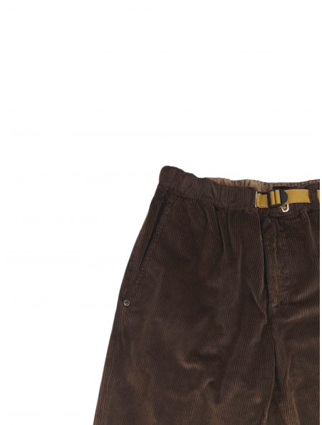 WHIT25WSU6618181 Men's Greg Velluto Trousers Brown - Fabbrica Ski Sises Biella