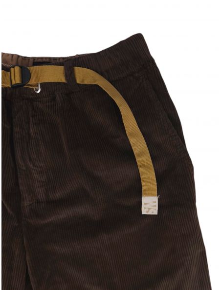 WHIT25WSU6618181 Men's Greg Velluto Trousers Brown - Fabbrica Ski Sises Biella