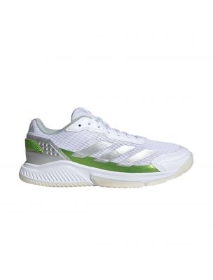ADIDAS Scarpe da Padel Courtquick Donna Cloud White/Silver Metallic/Lucid Lemon - Fabbrica Ski Sises Biella