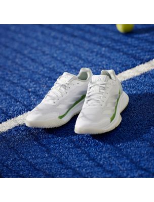 ADIDAS Scarpe da Padel Courtquick Donna Cloud White/Silver Metallic/Lucid Lemon - Fabbrica Ski Sises Biella