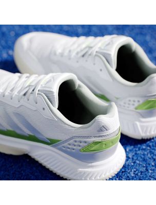 ADIDAS Scarpe da Padel Courtquick Donna Cloud White/Silver Metallic/Lucid Lemon - Fabbrica Ski Sises Biella