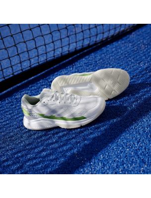 ADIDAS Scarpe da Padel Courtquick Donna Cloud White/Silver Metallic/Lucid Lemon - Fabbrica Ski Sises Biella