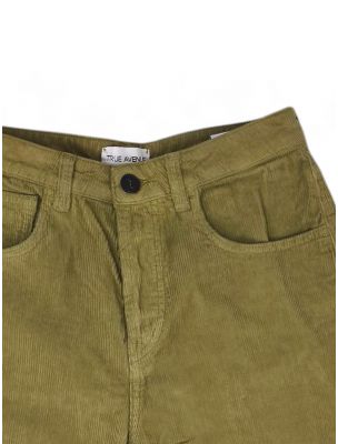 TRUEZELDANEEDLECORDL Pantalon Zelda Needle Cord Femme Light Green - Fabbrica Ski Sises Biella