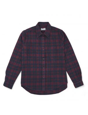 TRUE NYC Camicia Flanella Check Donna Blue Wash - Fabbrica Ski Sises Biella