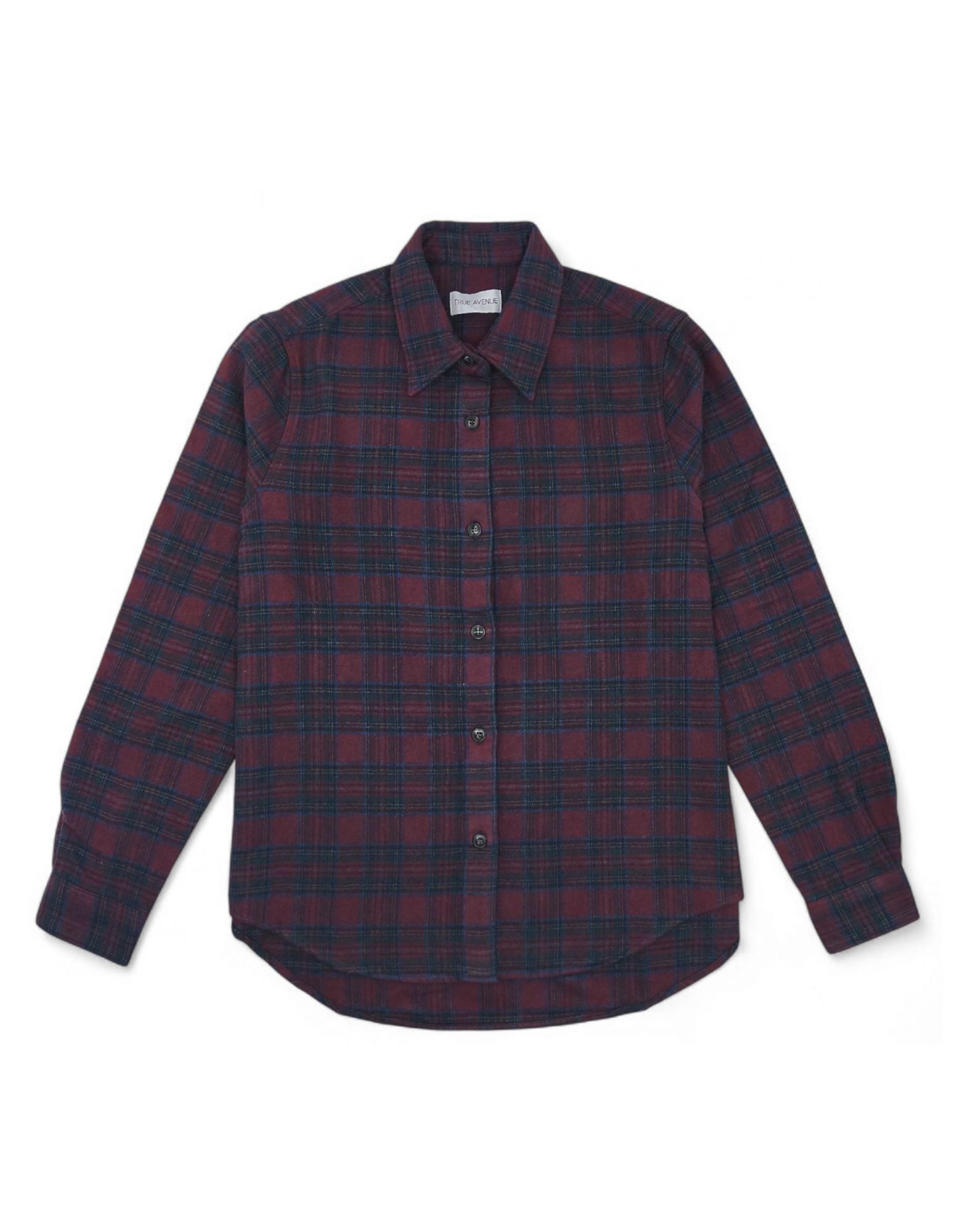 TRUE NYC Camicia Flanella Check Donna Blue Wash - Fabbrica Ski Sises Biella