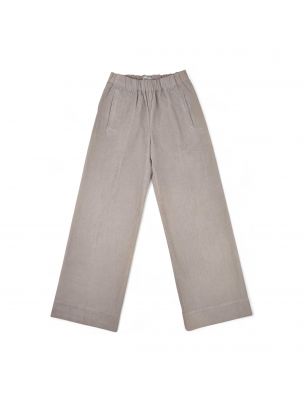 TRUEPENSILNEEDLEPEAR Pantalon Needle Cord Femme Pearl Grey - Fabbrica Ski Sises Biella