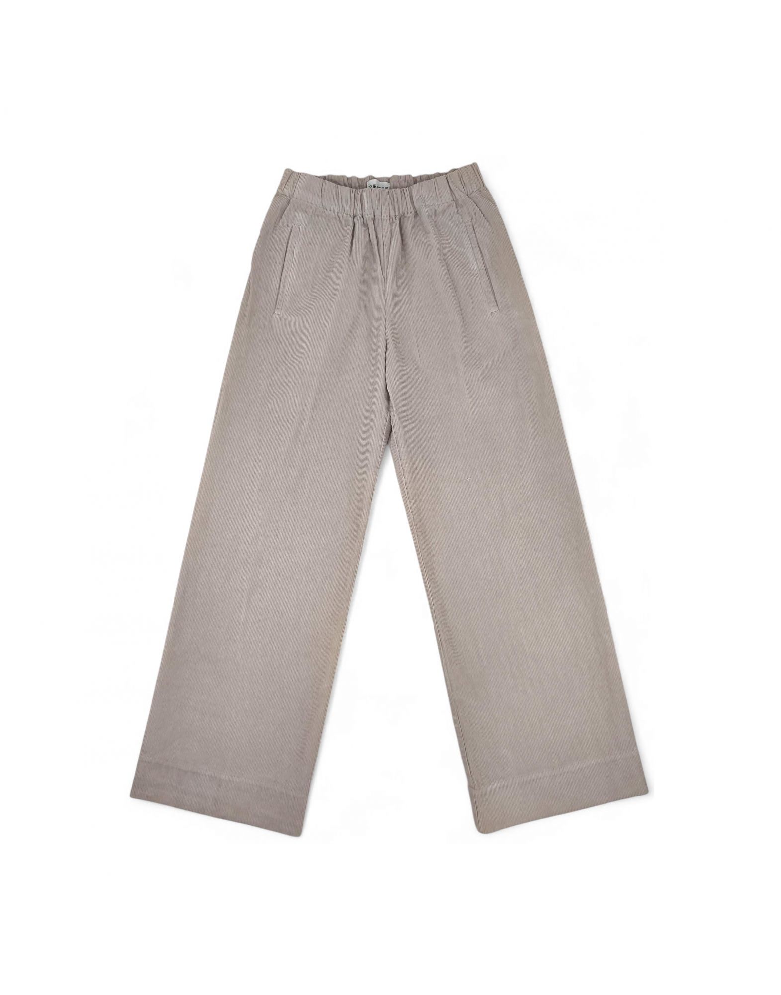 TRUEPENSILNEEDLEPEAR Women's Needle Cord Trousers Pearl Grey - Fabbrica Ski Sises Biella