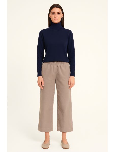 TRUEPENSILNEEDLEPEAR Women's Needle Cord Trousers Pearl Grey - Fabbrica Ski Sises Biella