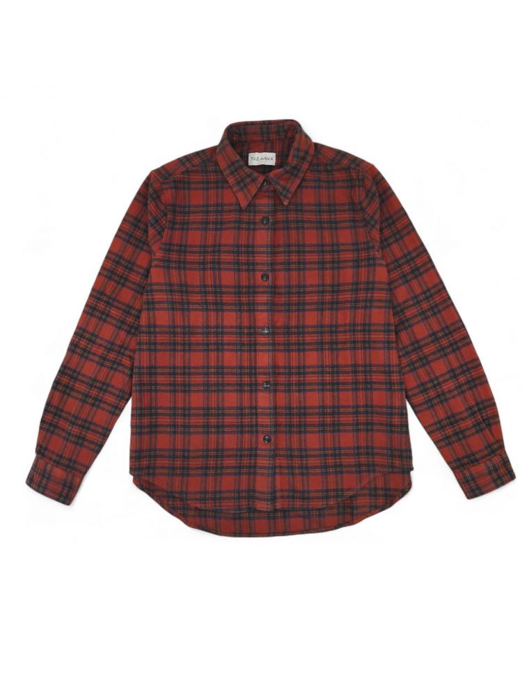 TRUE NYC Camicia Flanella Check Donna Green Wash - Fabbrica Ski Sises Biella