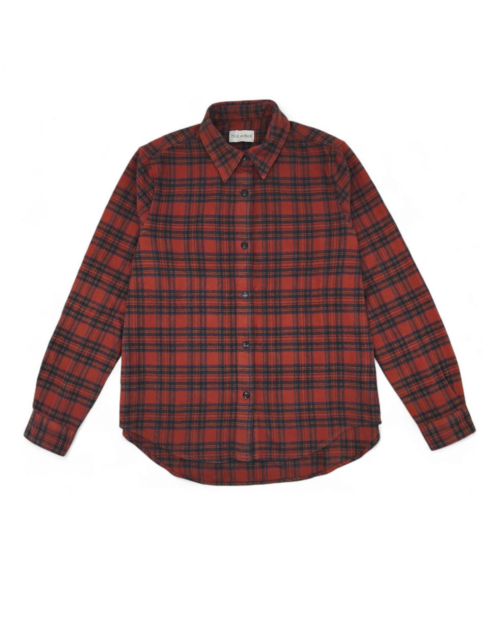 TRUE NYC Camicia Flanella Check Donna Green Wash - Fabbrica Ski Sises Biella
