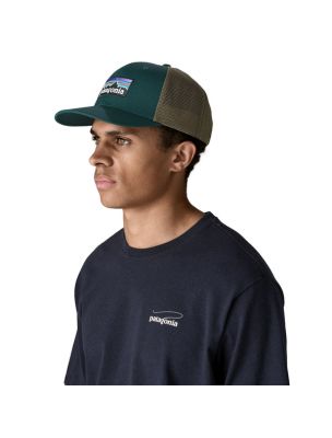 PATAGONIA Cappello P-6 Logo Cascade Green - Fabbrica Ski Sises Biella
