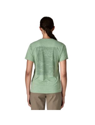 PATAGONIA T-shirt Cap Cool Daily Graphic Donna Strataspire/Ellwood Green - Fabbrica Ski Sises Biella