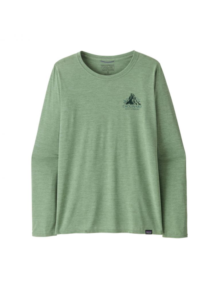 PATAGONIA T-shirt Cap Cool Daily Graphic Donna Chouinard Crest/Ellwood Green - Fabbrica Ski Sises Biella
