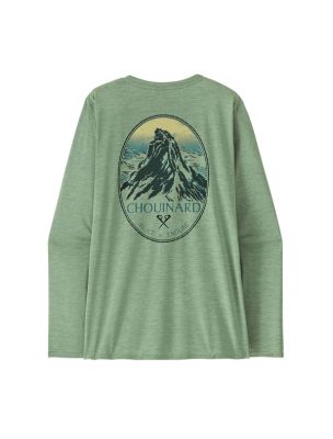 PATAGONIA T-shirt Cap Cool Daily Graphic Donna Chouinard Crest/Ellwood Green - Fabbrica Ski Sises Biella