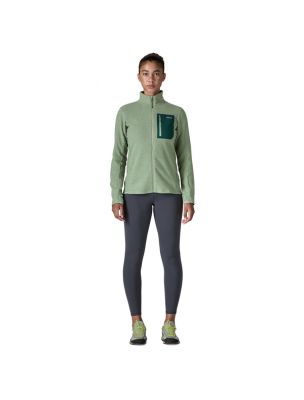 PATAGONIA Maglia R1 Air Donna Ellwood Green - Fabbrica Ski Sises Biella