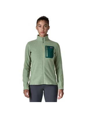 PATAGONIA Maglia R1 Air Donna Ellwood Green - Fabbrica Ski Sises Biella