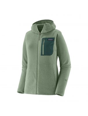 MOROP40261ELGR Suéter R1 Air Full-Zip Hoody Mujer Ellwood Green - Fabbrica Ski Sises Biella