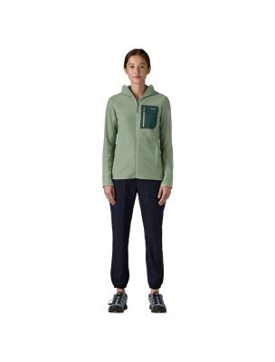 MOROP40261ELGR Suéter R1 Air Full-Zip Hoody Mujer Ellwood Green - Fabbrica Ski Sises Biella