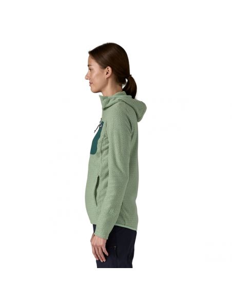 MOROP40261ELGR Suéter R1 Air Full-Zip Hoody Mujer Ellwood Green - Fabbrica Ski Sises Biella