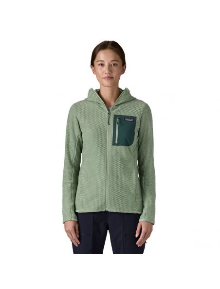 MOROP40261ELGR Suéter R1 Air Full-Zip Hoody Mujer Ellwood Green - Fabbrica Ski Sises Biella