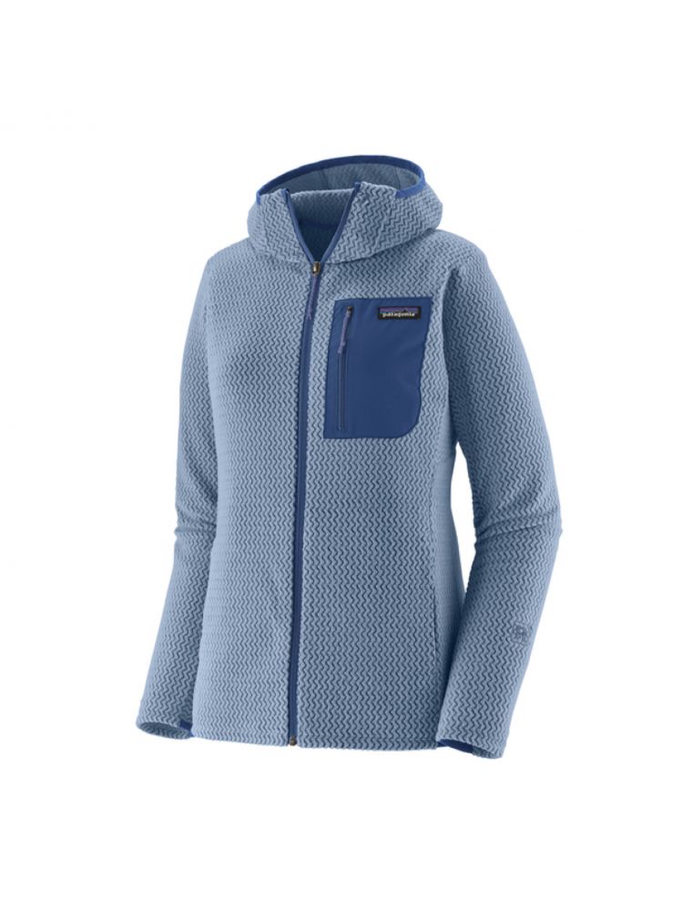 PATAGONIA Maglia R1 Air Full-Zip Hoody Donna Barnacle Blue - Fabbrica Ski Sises Biella