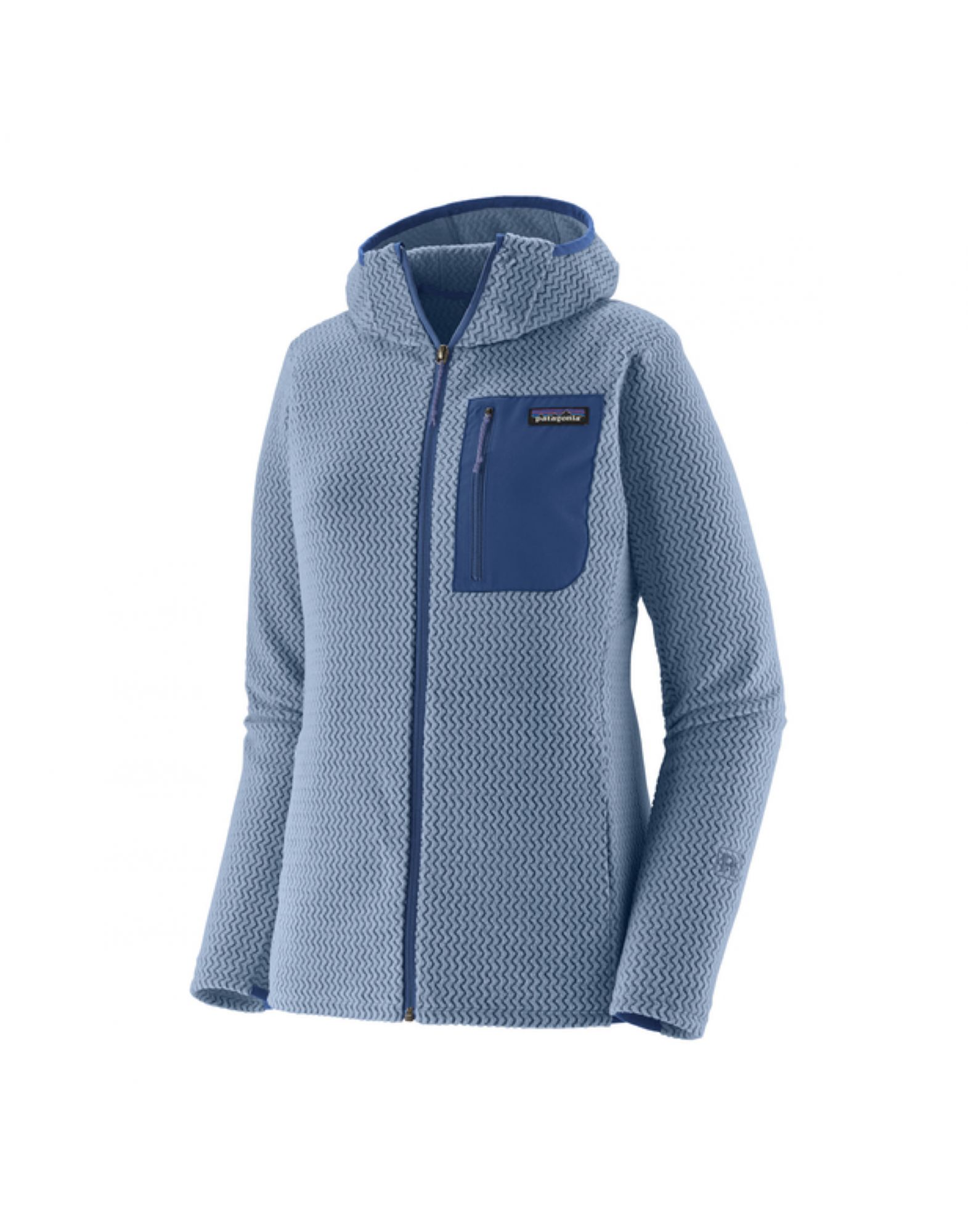 PATAGONIA Maglia R1 Air Full-Zip Hoody Donna Barnacle Blue - Fabbrica Ski Sises Biella